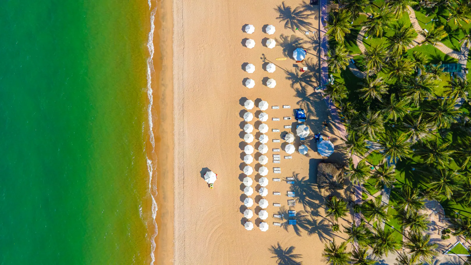 The Tran Phu bathing beach along the Nha Trang seafront.